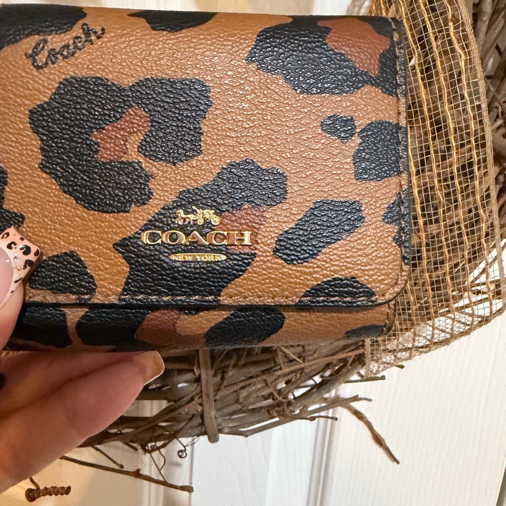 Authentic Coach Cheetah Patterned Leather Wallet - image 3